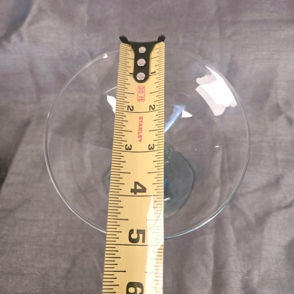 (3) Bombay Sapphire Gin Collection Martini Glass Blue Square Tapered Stem 6.75